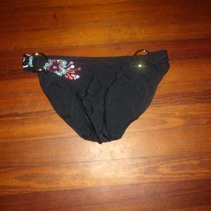 Beach Zone Bikini Bottom Gold Tone O-Rings